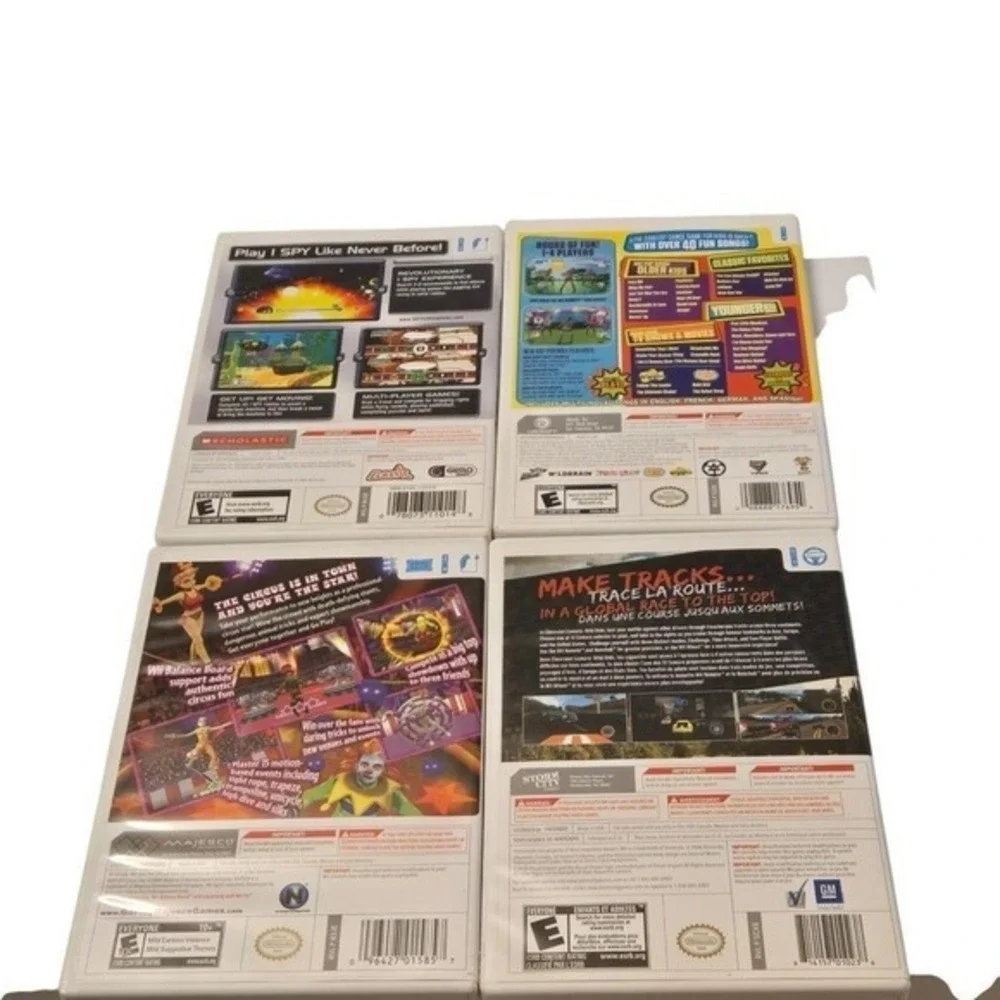 Nintendo Wii Game Bundle Just Dance Kids 2 I Spy Circus‎ Star Wild Ride